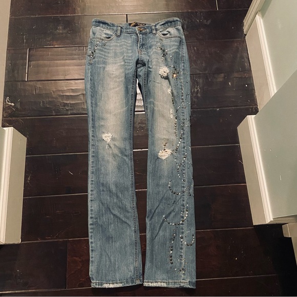 Sexy unique ABS Allen Schwartz Luxury Collection embellished jeans - Picture 15 of 16